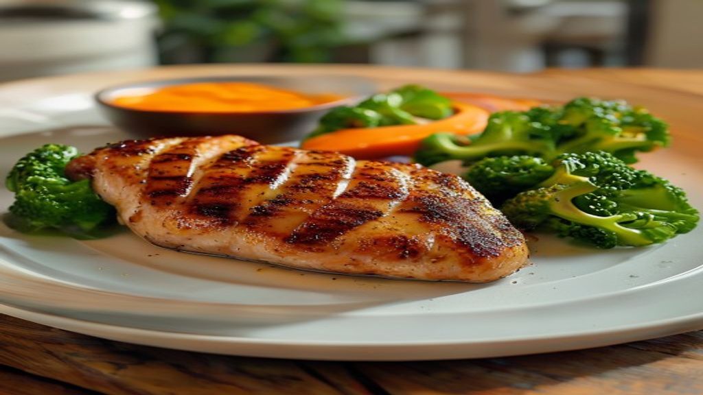 Frango grelhado com purê de batata-doce e brócolis: receita prática para jantares rápidos em 2026