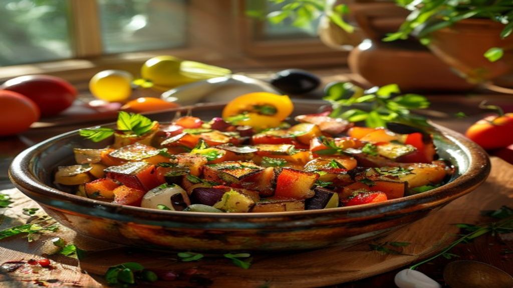 Salada de berinjela bem temperada no forno (Caponata light) — Salada de berinjela no forno: receita de caponata light para...